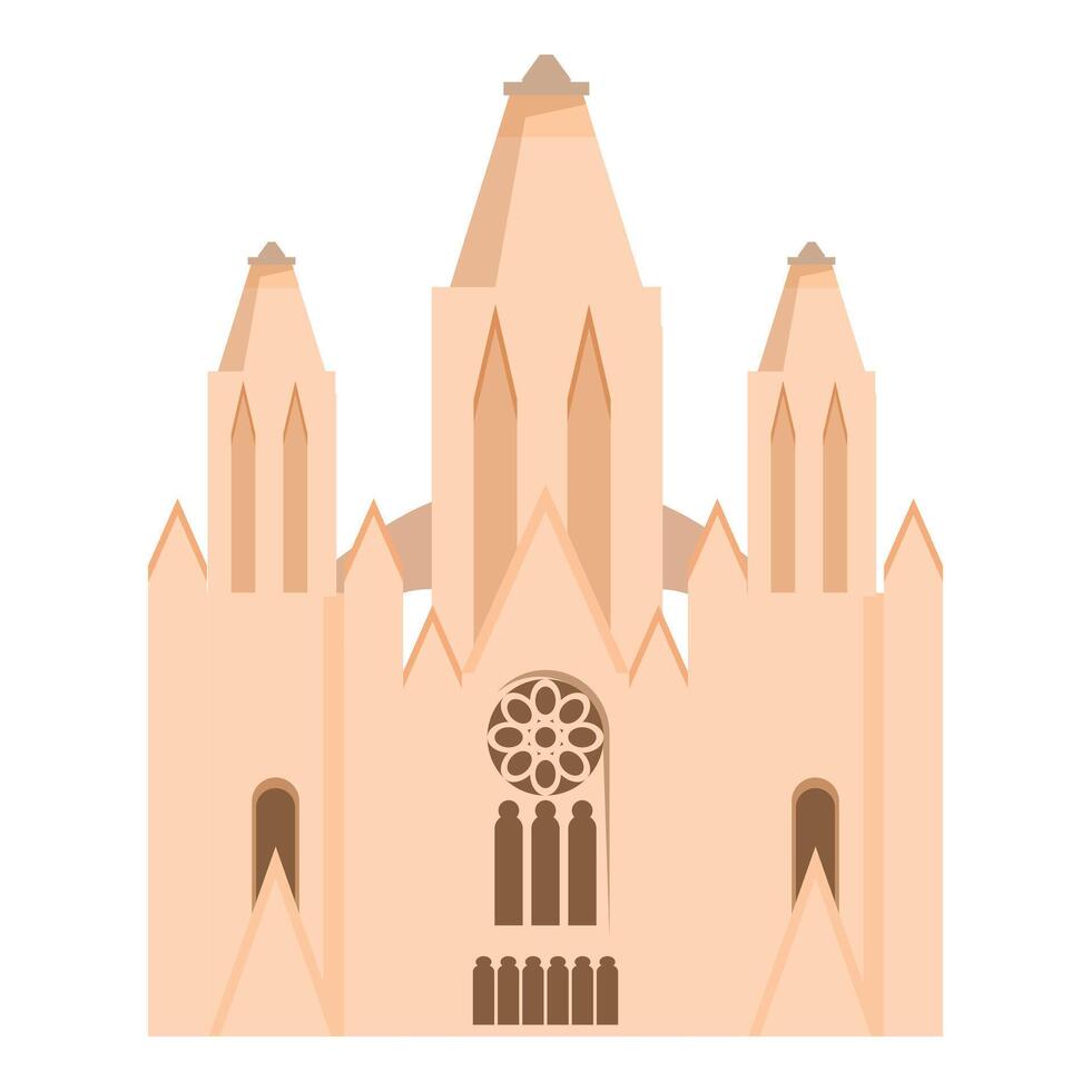 Sagrada familia cathedral facade inspiring religious tourism in barcelona vector