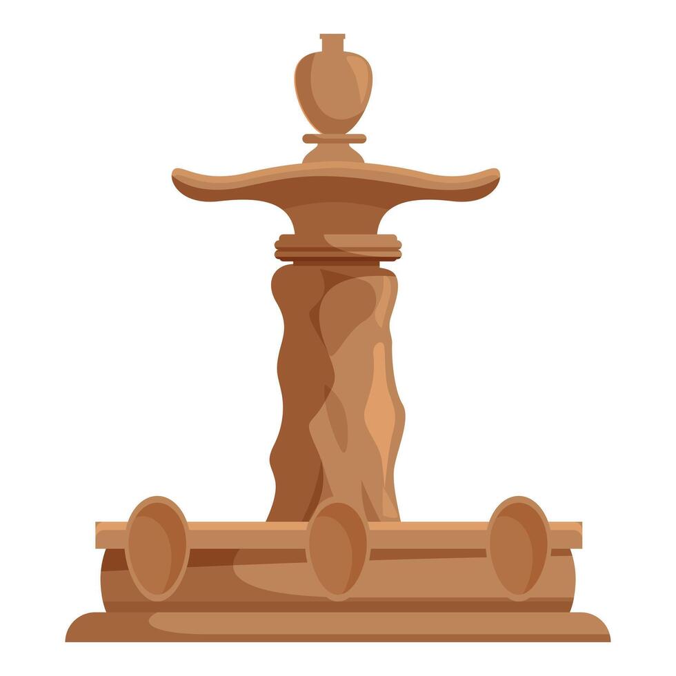 Elegant stone fountain enhancing urban landscape design vector