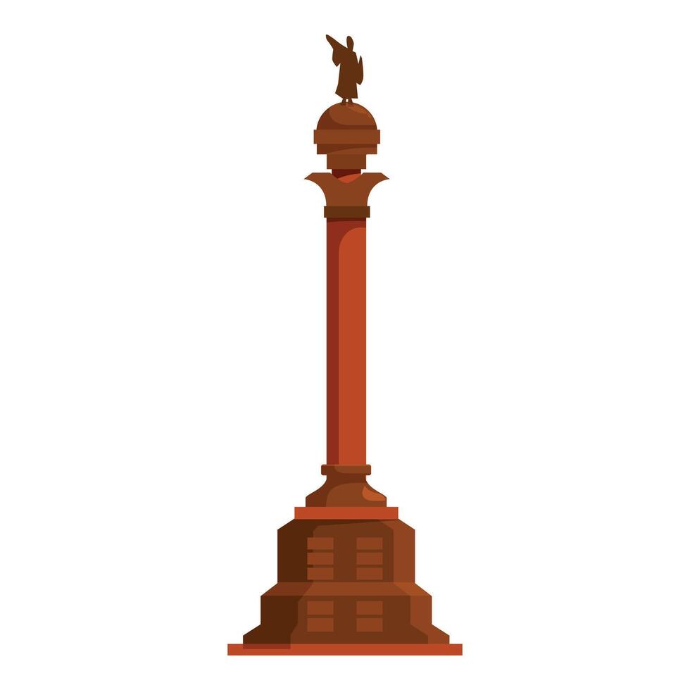 Alexander column with angel statue commemorating victory in patriotic war of 1812 in saint petersburg, russia vector