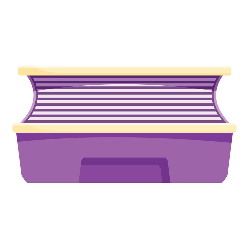 Modern purple solarium opening for tanning session vector