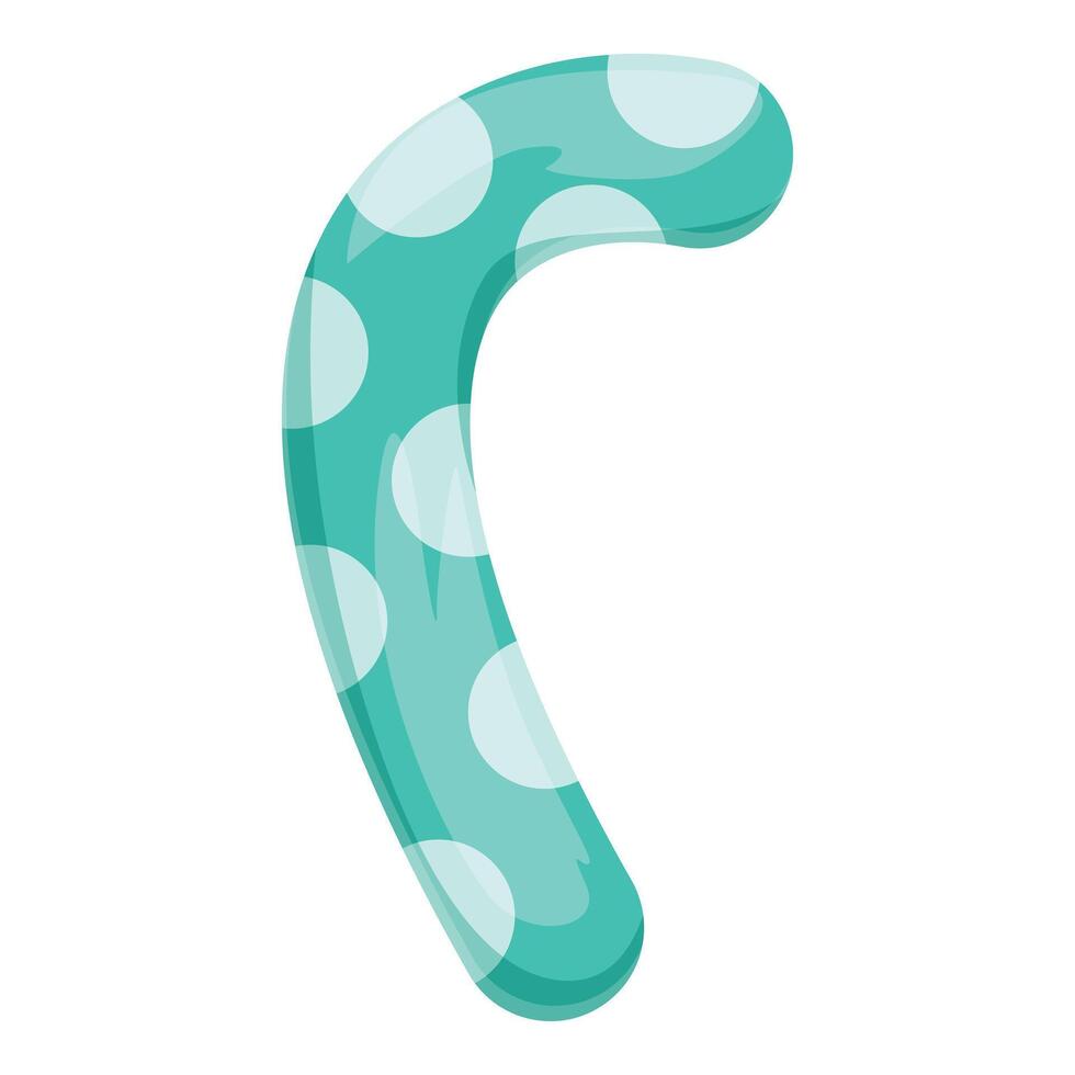 Inflatable pool noodle floating in swimming pool with white dots pattern vector