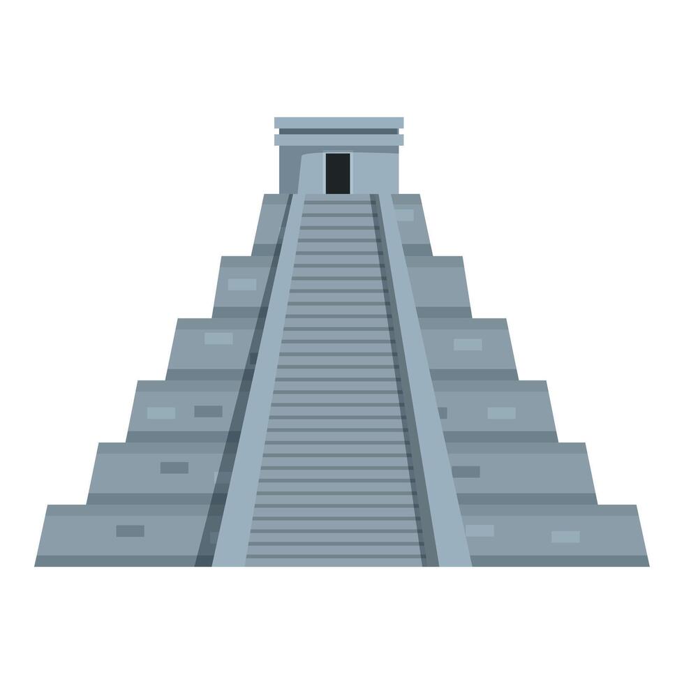 Majestic mayan pyramid rising above the jungle canopy vector
