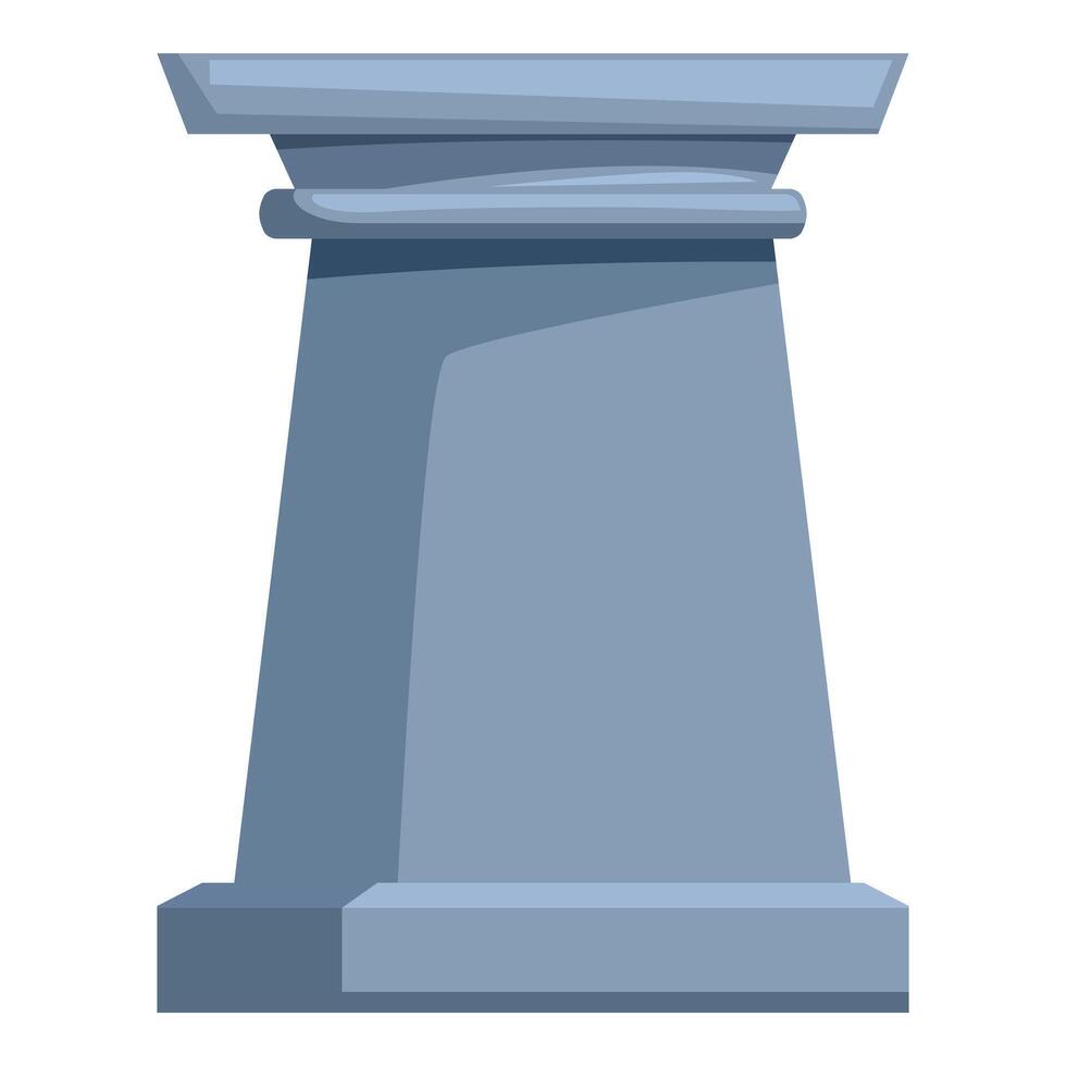 Empty museum column pedestal exhibiting nothing vector