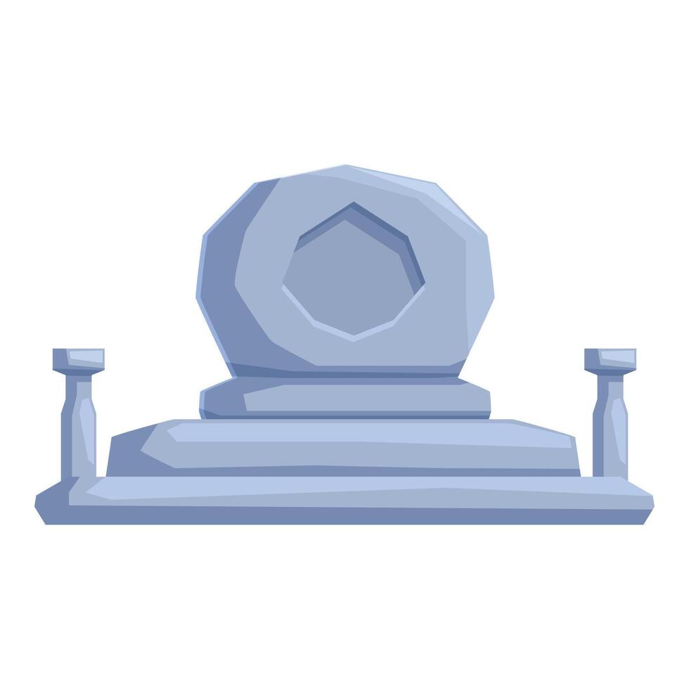 Dolmen representing portal tomb with stone pillars marking sacred site vector