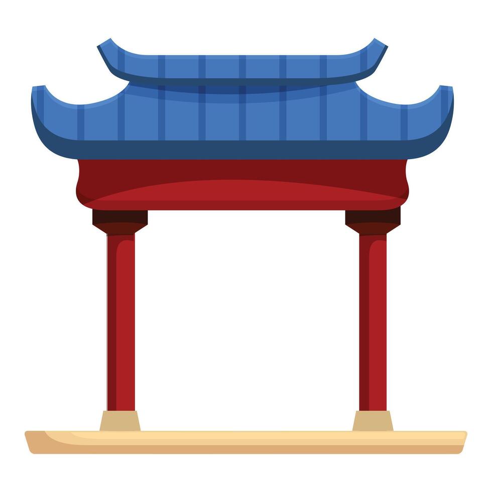 Traditional chinese gate representing culture and architecture vector