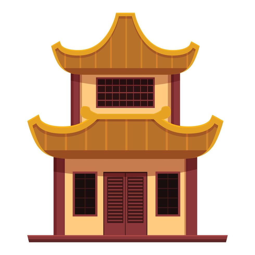 Traditional asian temple building showing eastern architecture vector