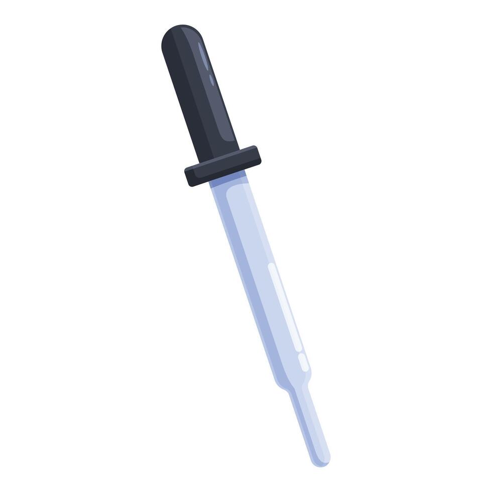 Chemical pipette dispensing liquid for scientific experimentation vector