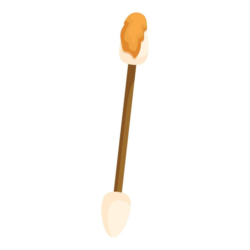 Cotton swab with earwax is showing ear problem vector