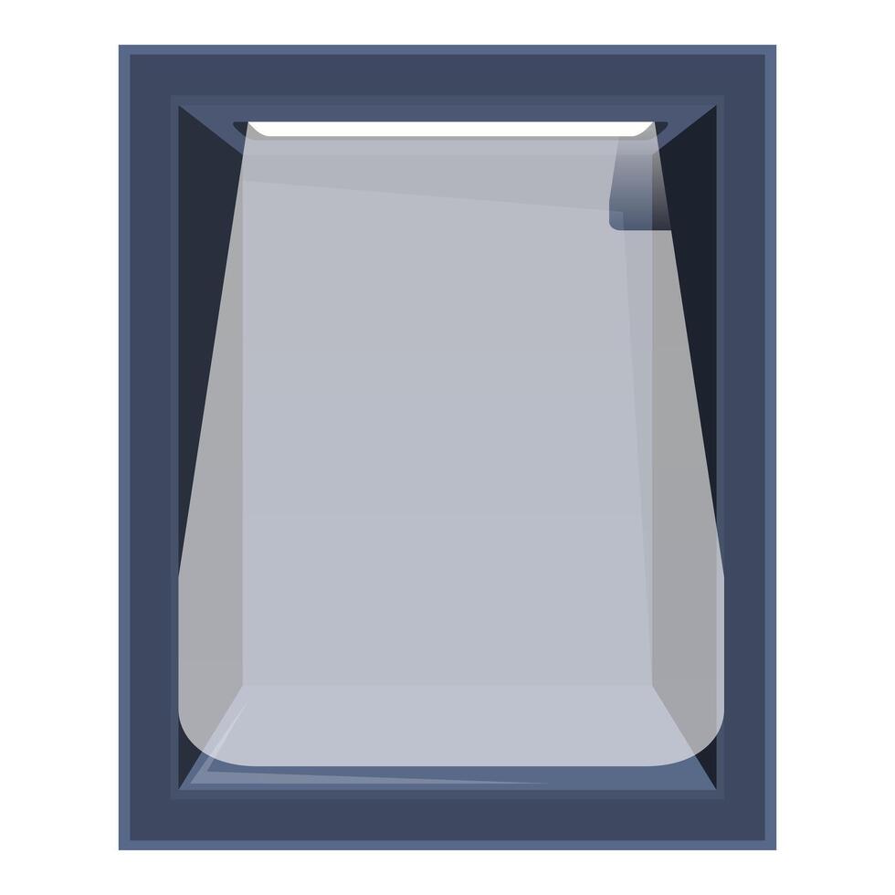 Modern empty showcase displaying exhibit with lighting effect vector
