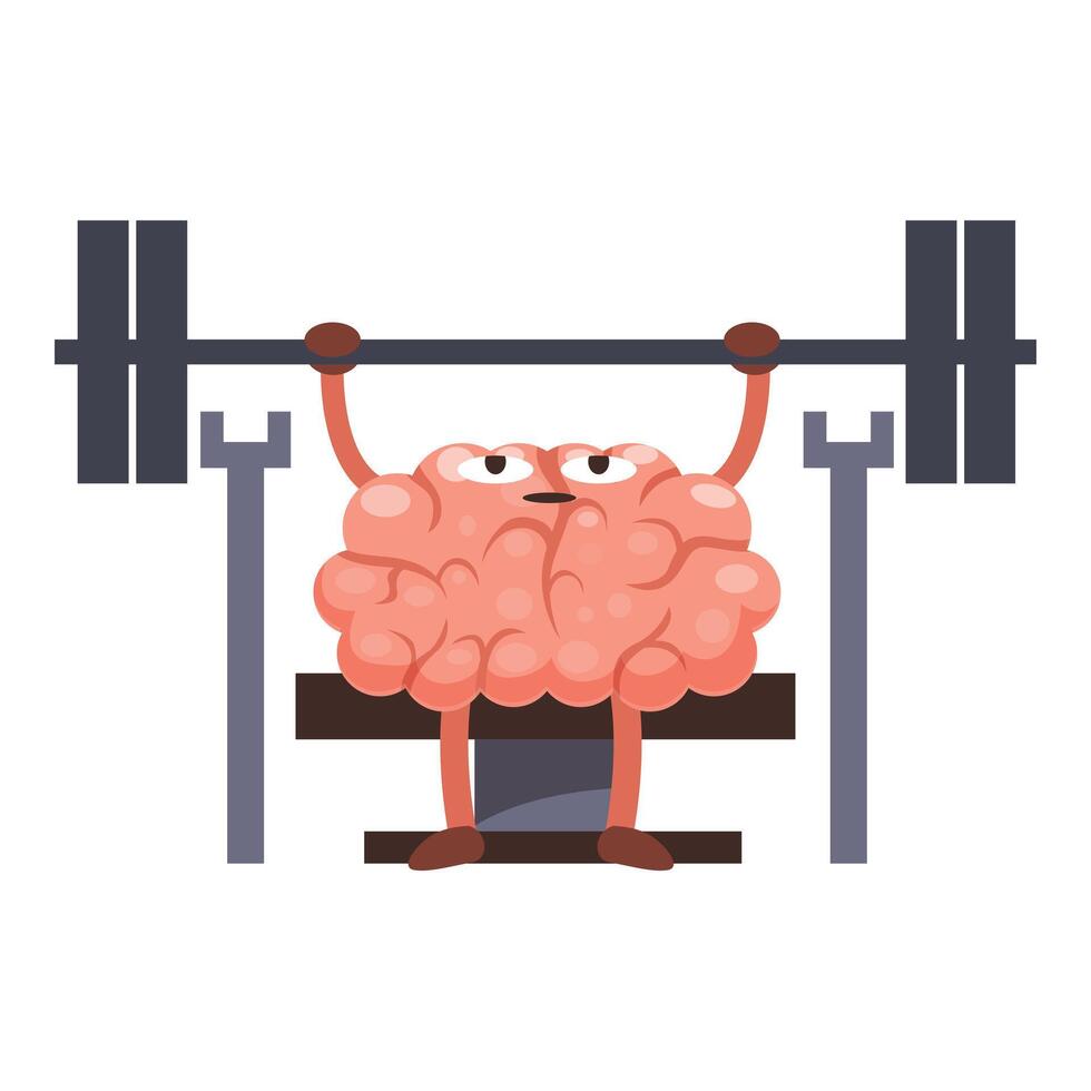Brain training with weights, enhancing cognitive function through exercise vector