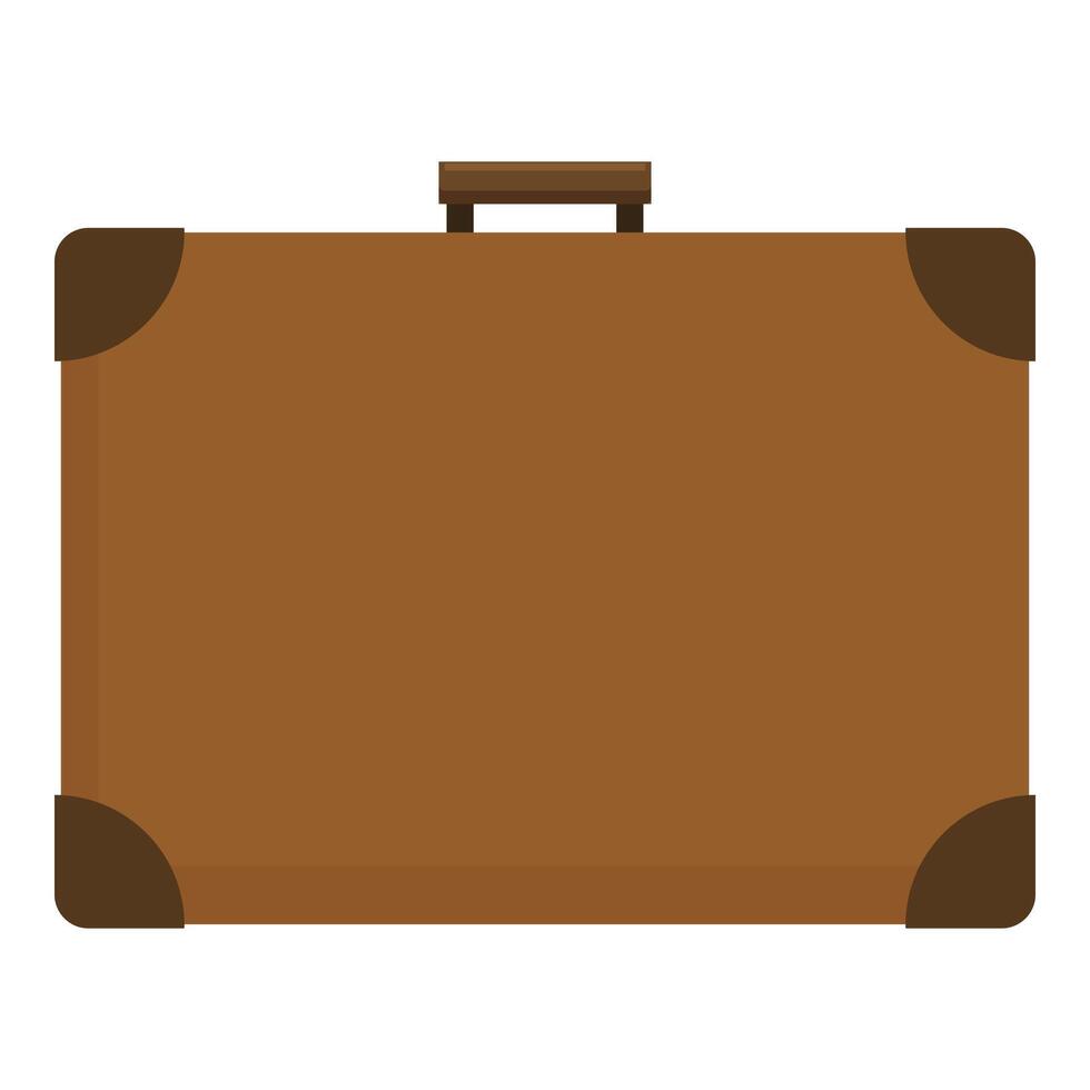Brown retro suitcase symbolizing travel and adventure vector