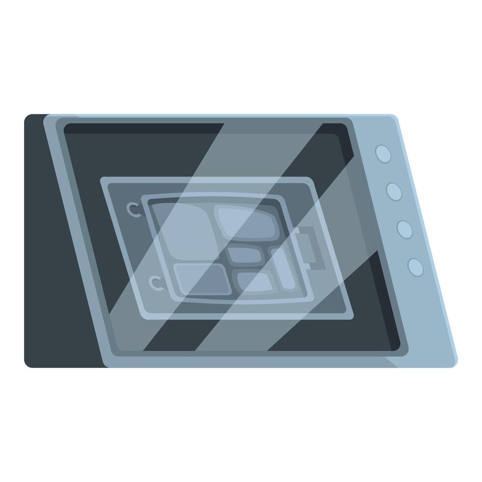 futurista transparente monitor demostración complejo datos visualización vector