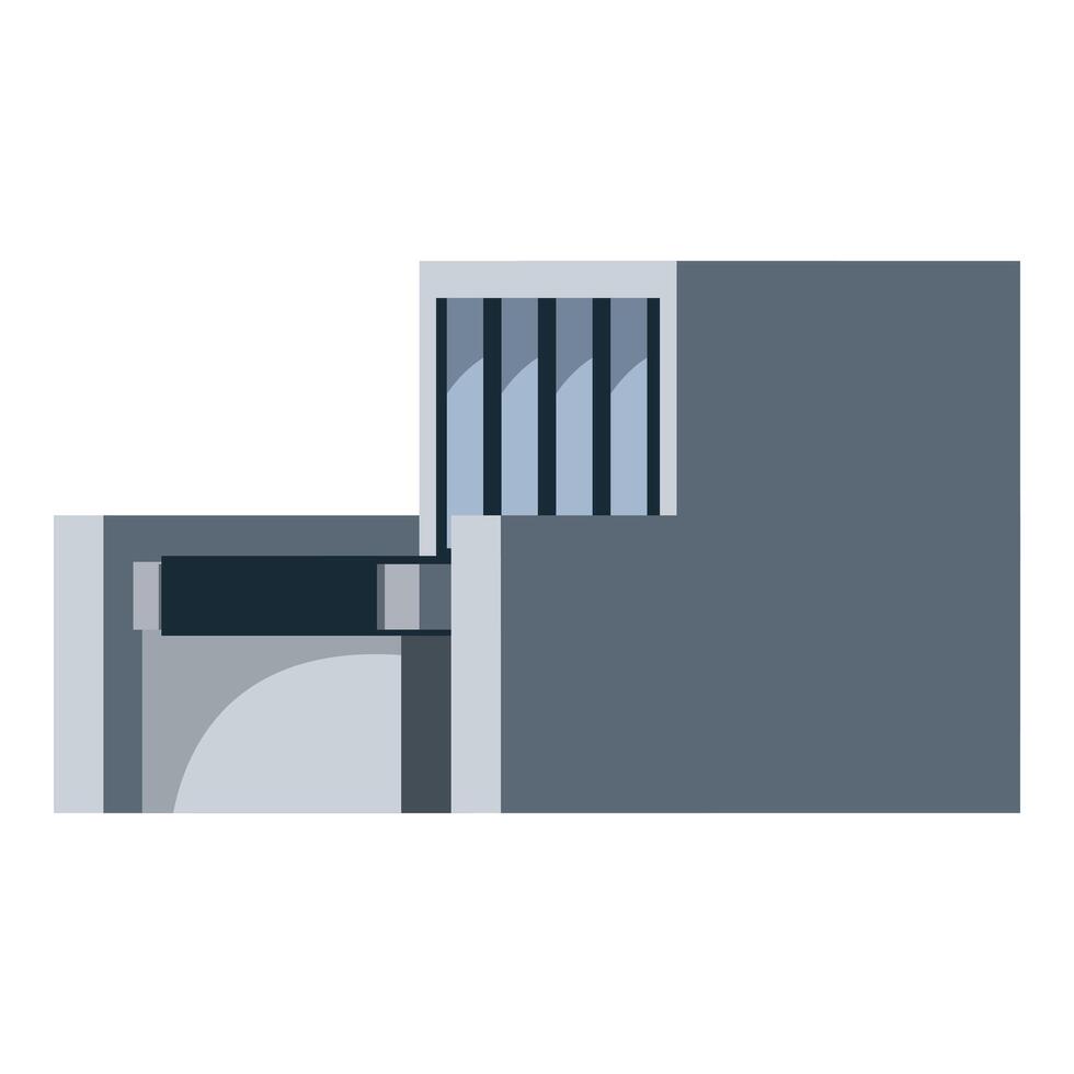 Modern gray building with large windows and balcony representing contemporary architecture vector