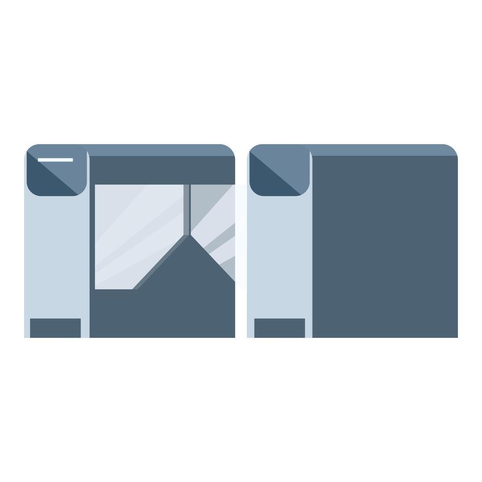 Modern software box packaging showing front and back vector