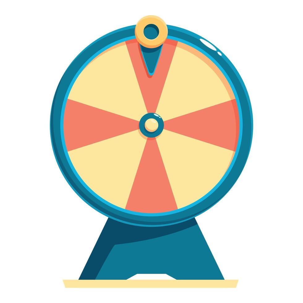 Spinning fortune wheel representing lottery, gambling and chance vector