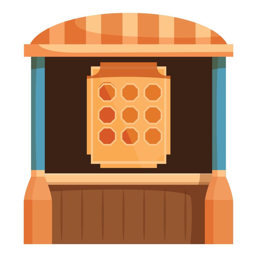 Honeycomb displaying on food stand at outdoor market vector