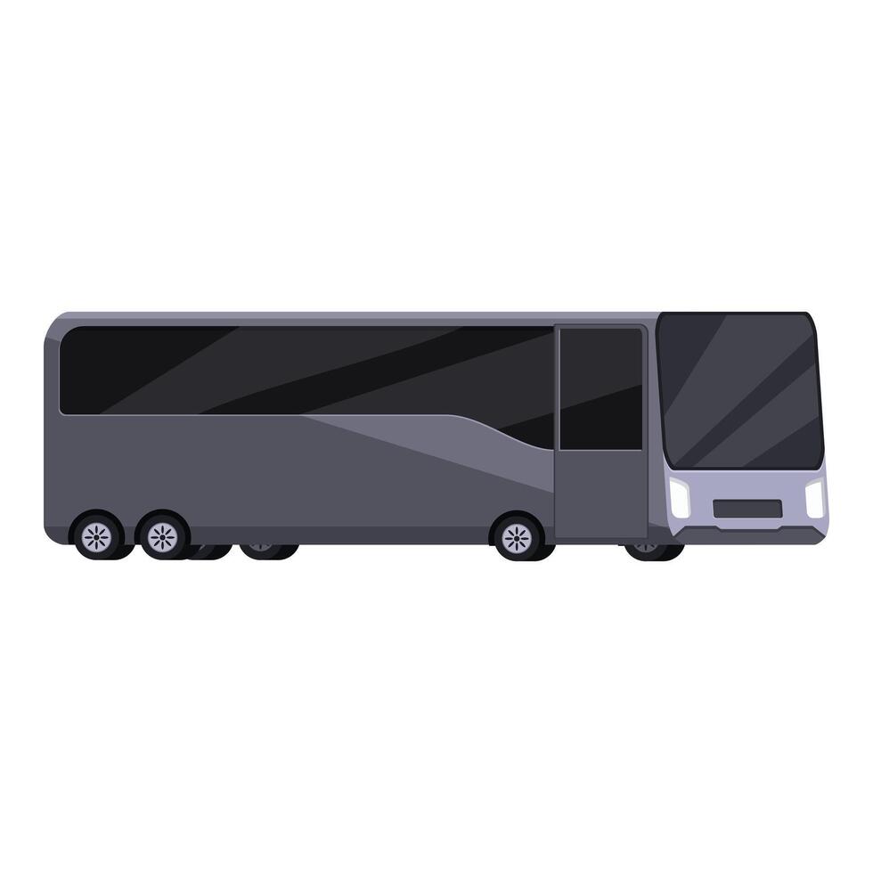 Modern gray coach bus isolated on white background vector