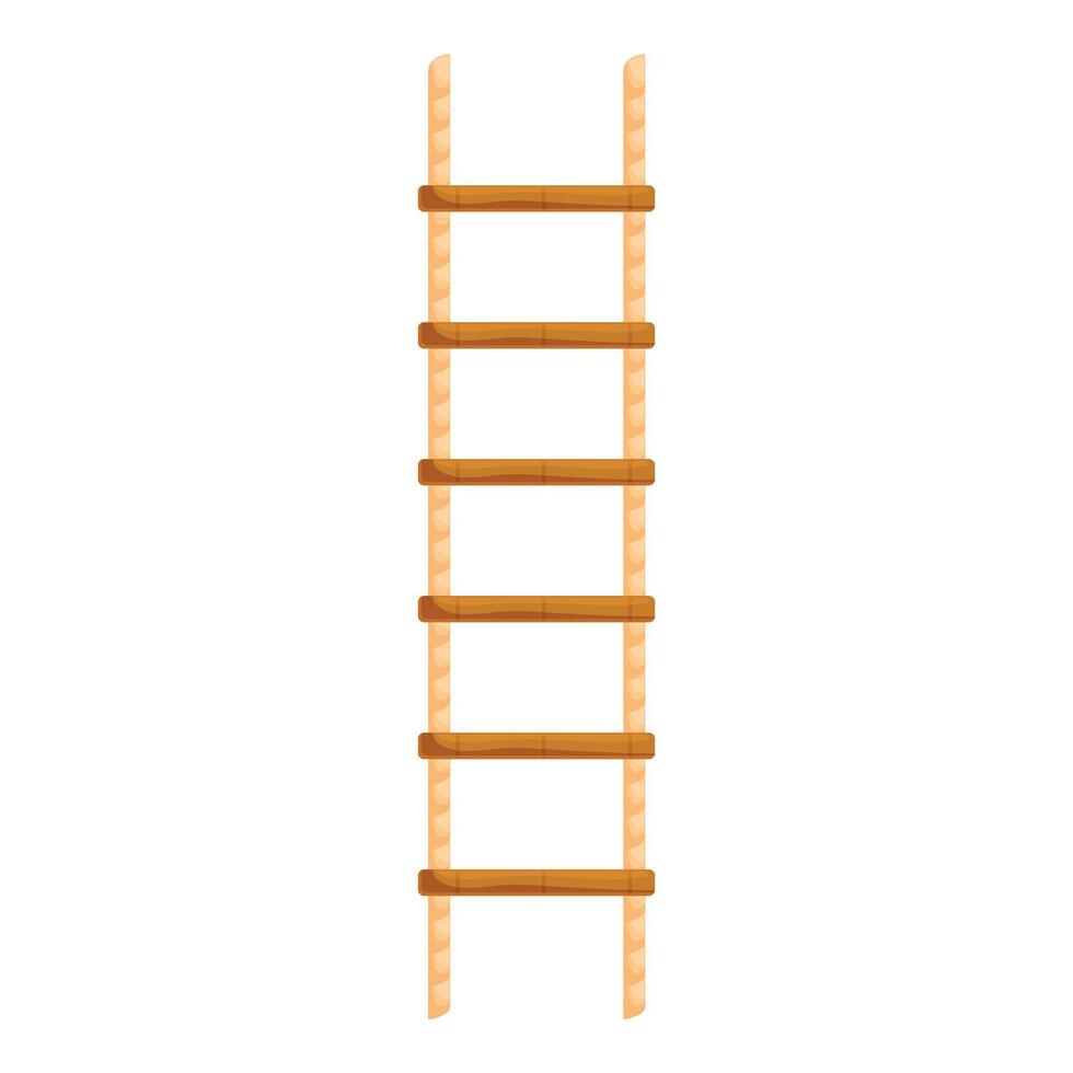 Rope ladder standing on white background vector