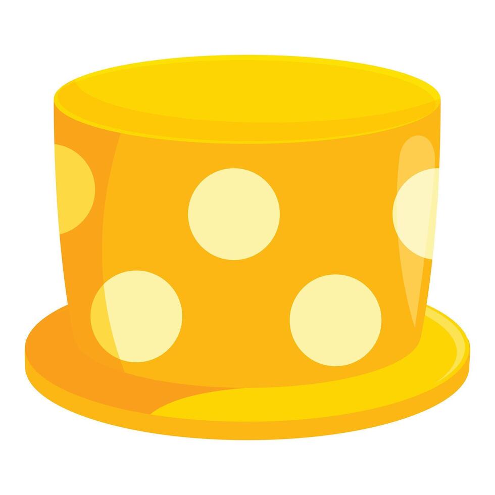 Yellow polka dot hat showing elegance and style vector