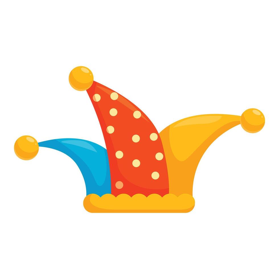 Colorful jester hat with polka dots bringing joy and laughter vector