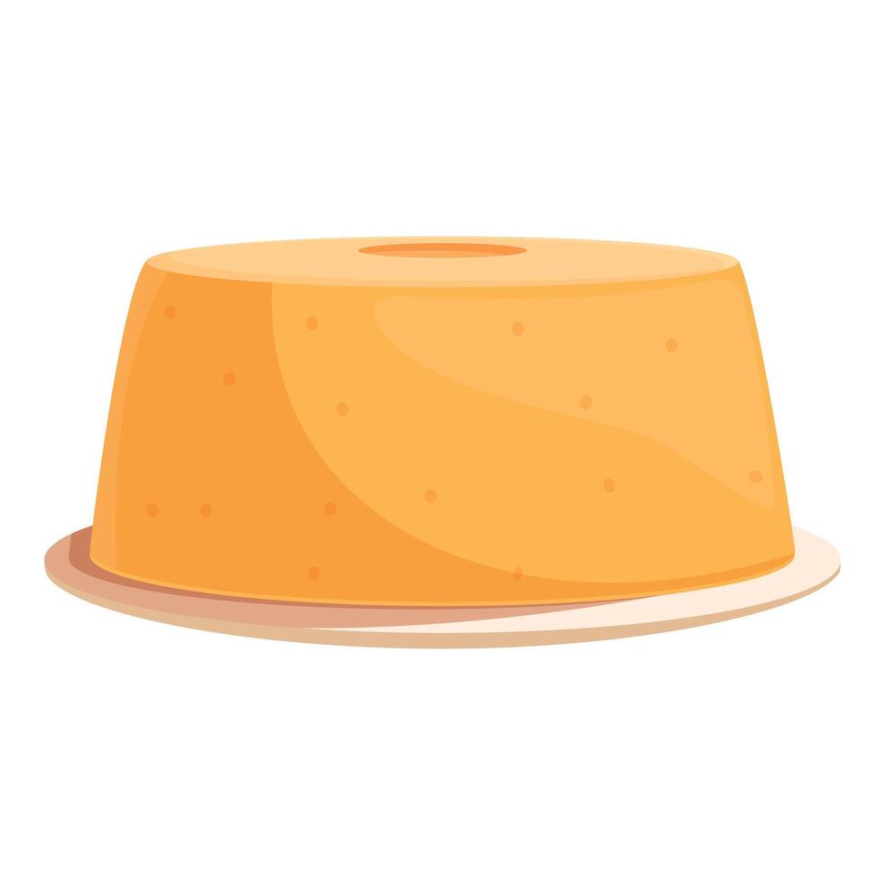 Delicious homemade sponge cake resting on a plate vector