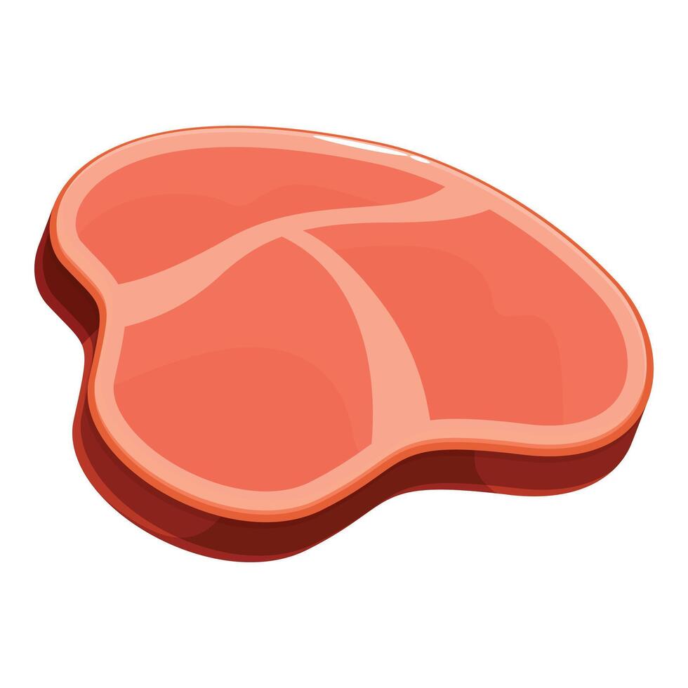 Cartoon style illustration of a fresh meat cut showing its texture vector