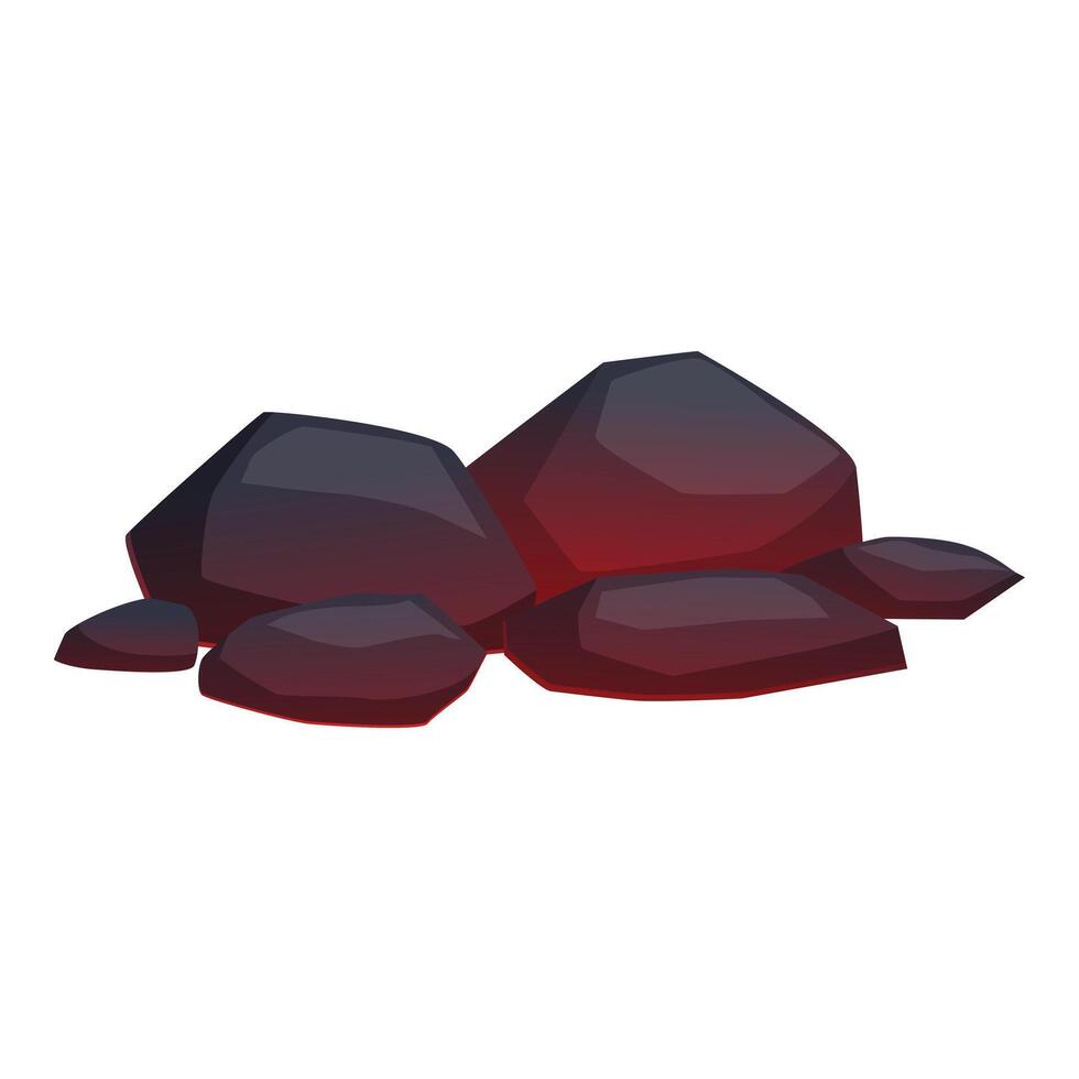 Smoldering embers glowing with intense heat on white background vector