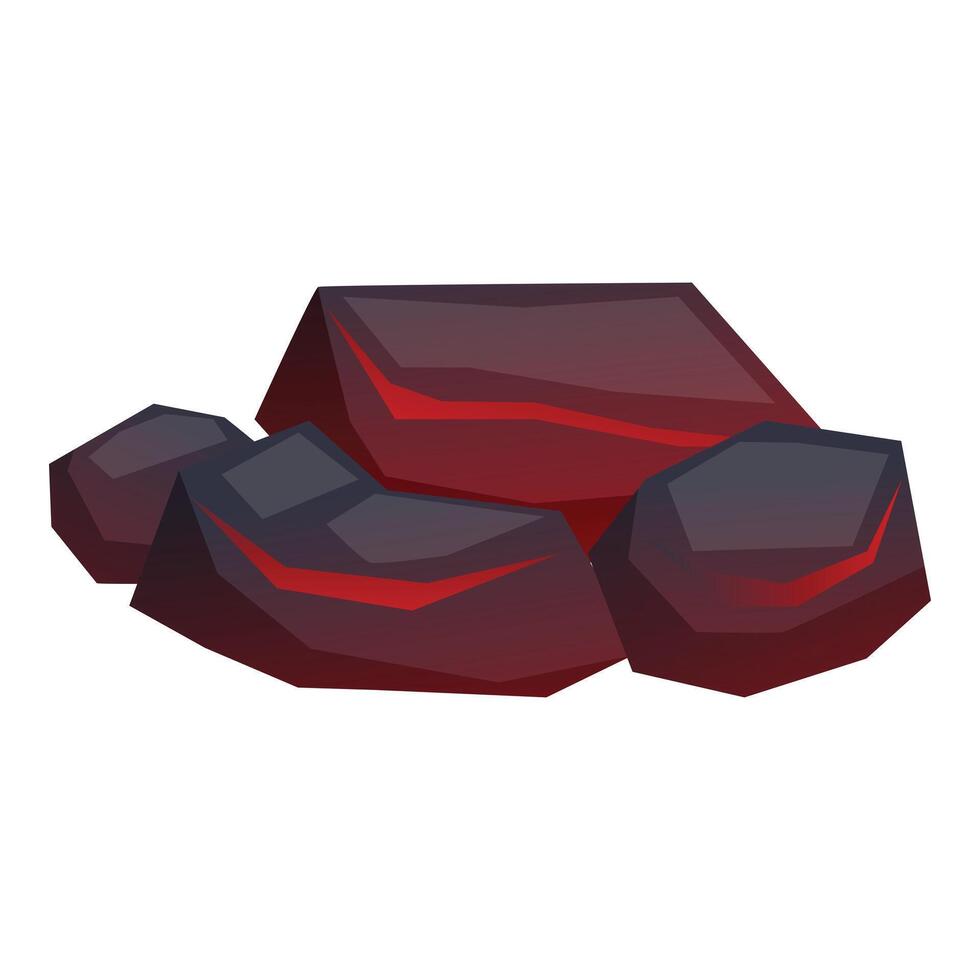Smoldering embers glowing with intense heat and red streaks vector