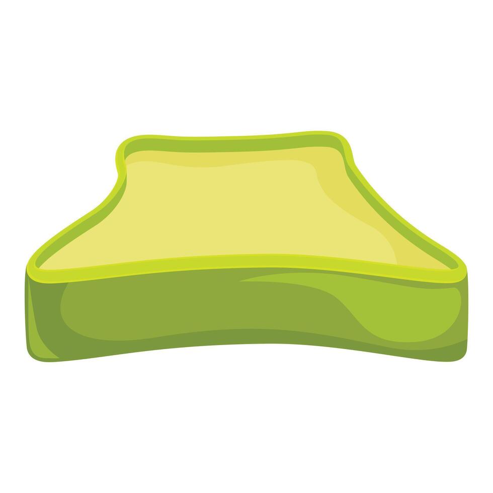 Sliced green carambola showing ripe pulp and green rind vector