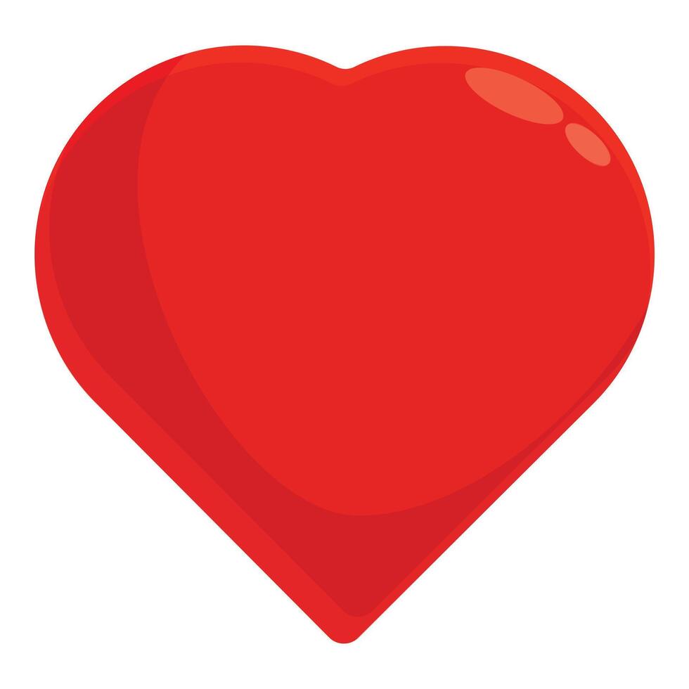 Red heart representing love and affection on white background vector