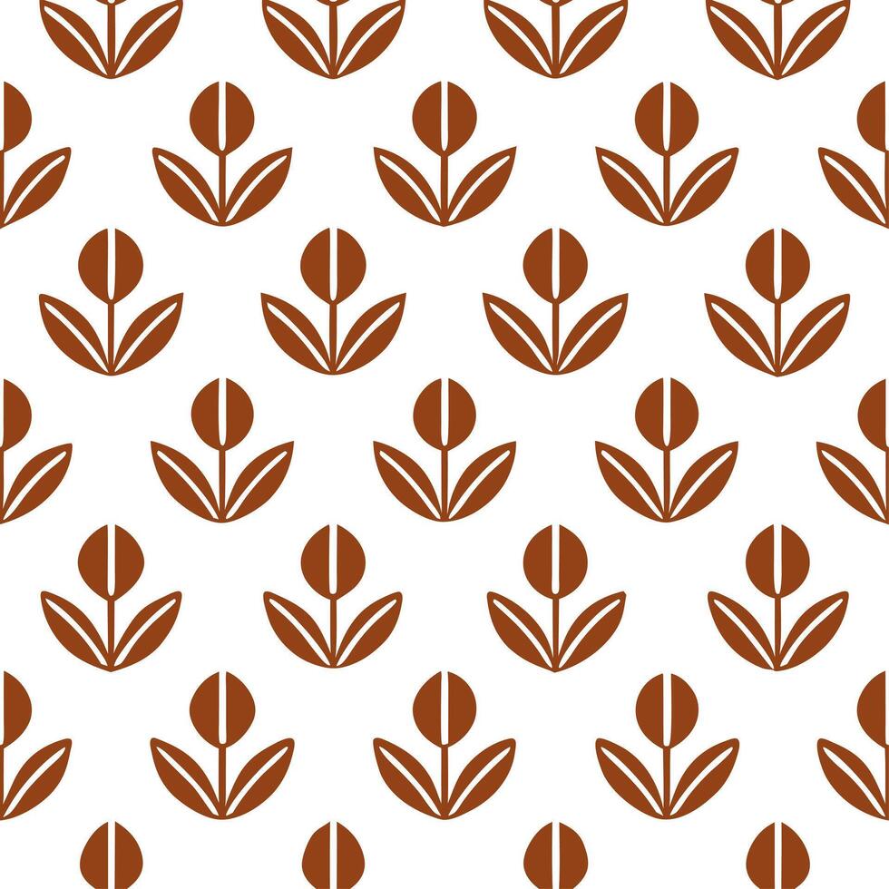 Vintage Tulip Seamless Tile Pattern for Cozy Farmhouse Kitchens vector