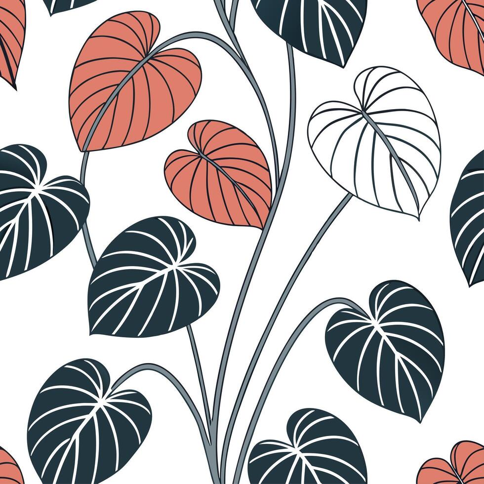 Ethereal silver Pilea seamless pattern with metallic shimmer on white background concept as Ethereal silver Pilea leaves with metallic shimmer creating a delicate seamless pattern vector