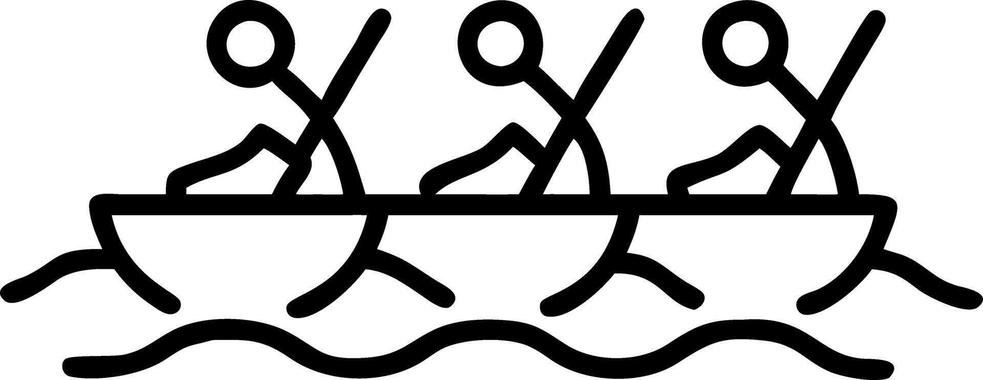 Serene Canoeing Team on a Lake Captivating Abstract Shot of Paddles in Sync for Outdoor Fitness vector