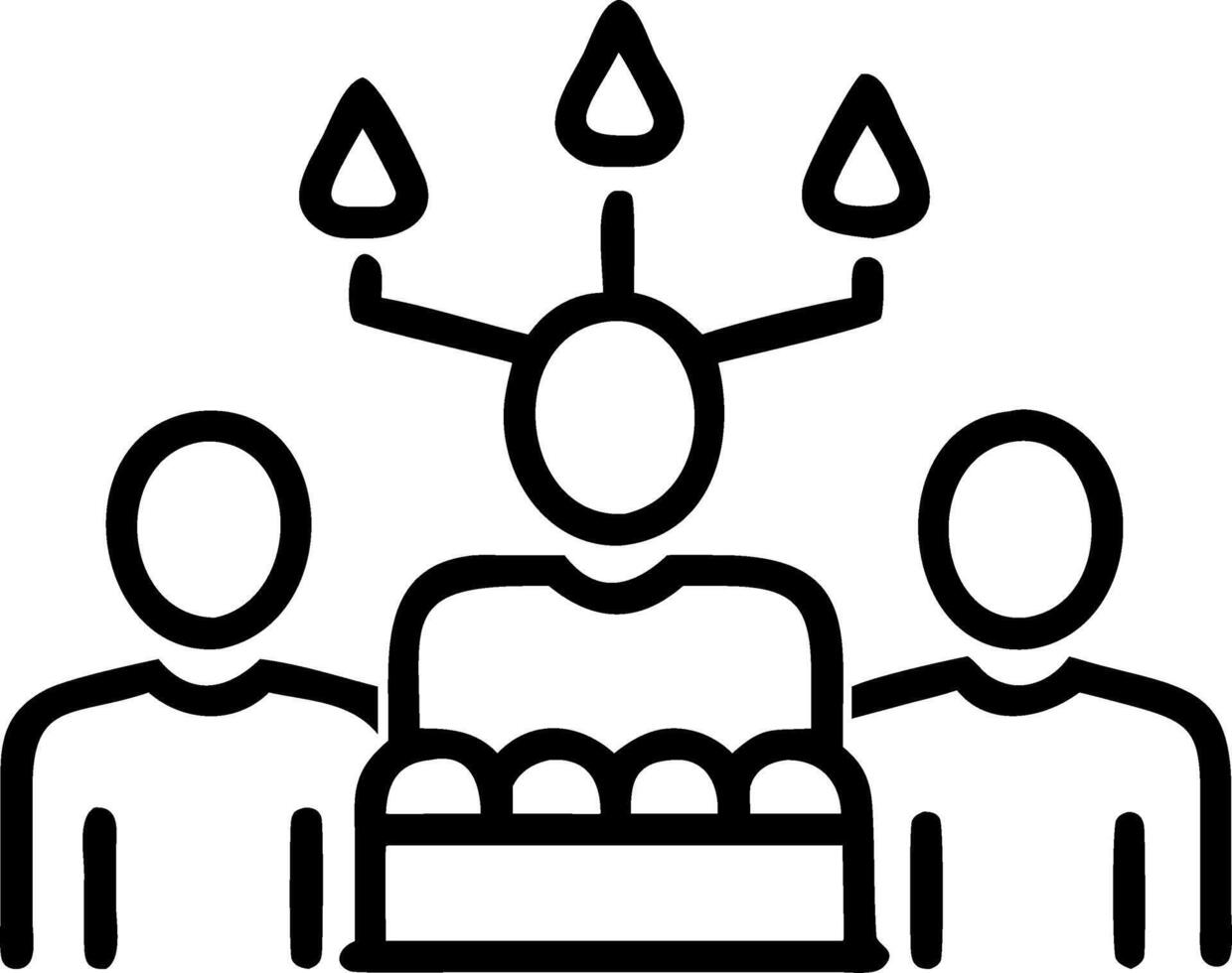 Candid Office Birthday Celebration Employees Laughing Around Cake in a Joyful Work Environment vector