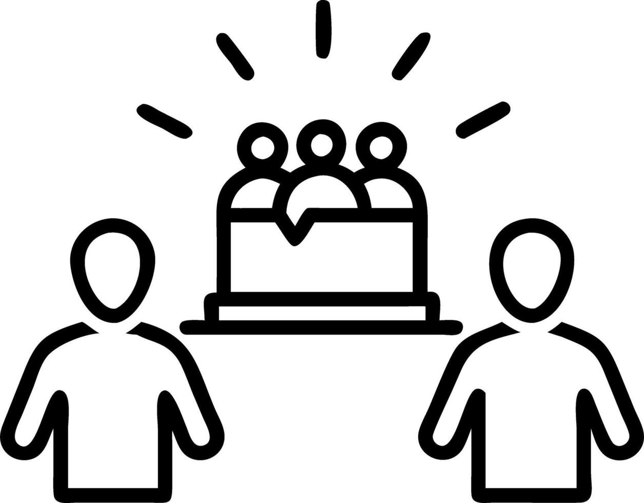 Candid Office Celebration Team Joyfully Gathered Around Cake vector
