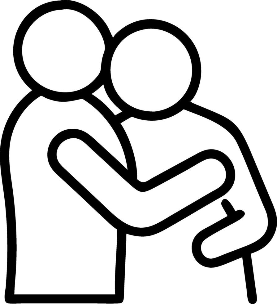 Candid hug between a caregiver and a patient in a home setting concept as A candid capture of a caregiver embracing a patient in their home. The moment reflects emotional warmth ca vector