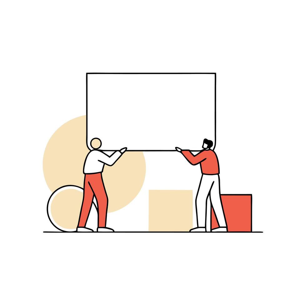 Business Partnership Support concept as Two business partners collaborating and supporting each other in a modern office with soft abstract backgrounds camera captures the supporti vector