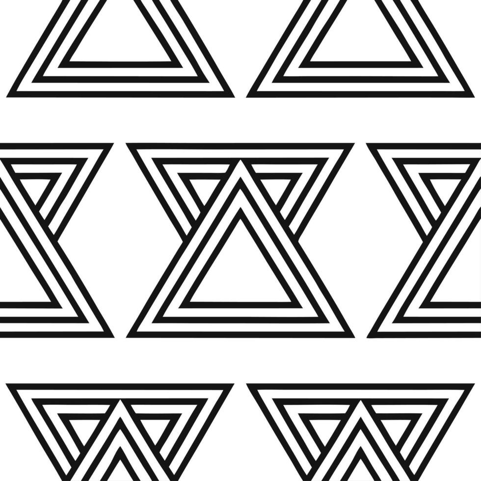 Intricate Black and White Triangle Seamless Pattern for Modern Designs vector