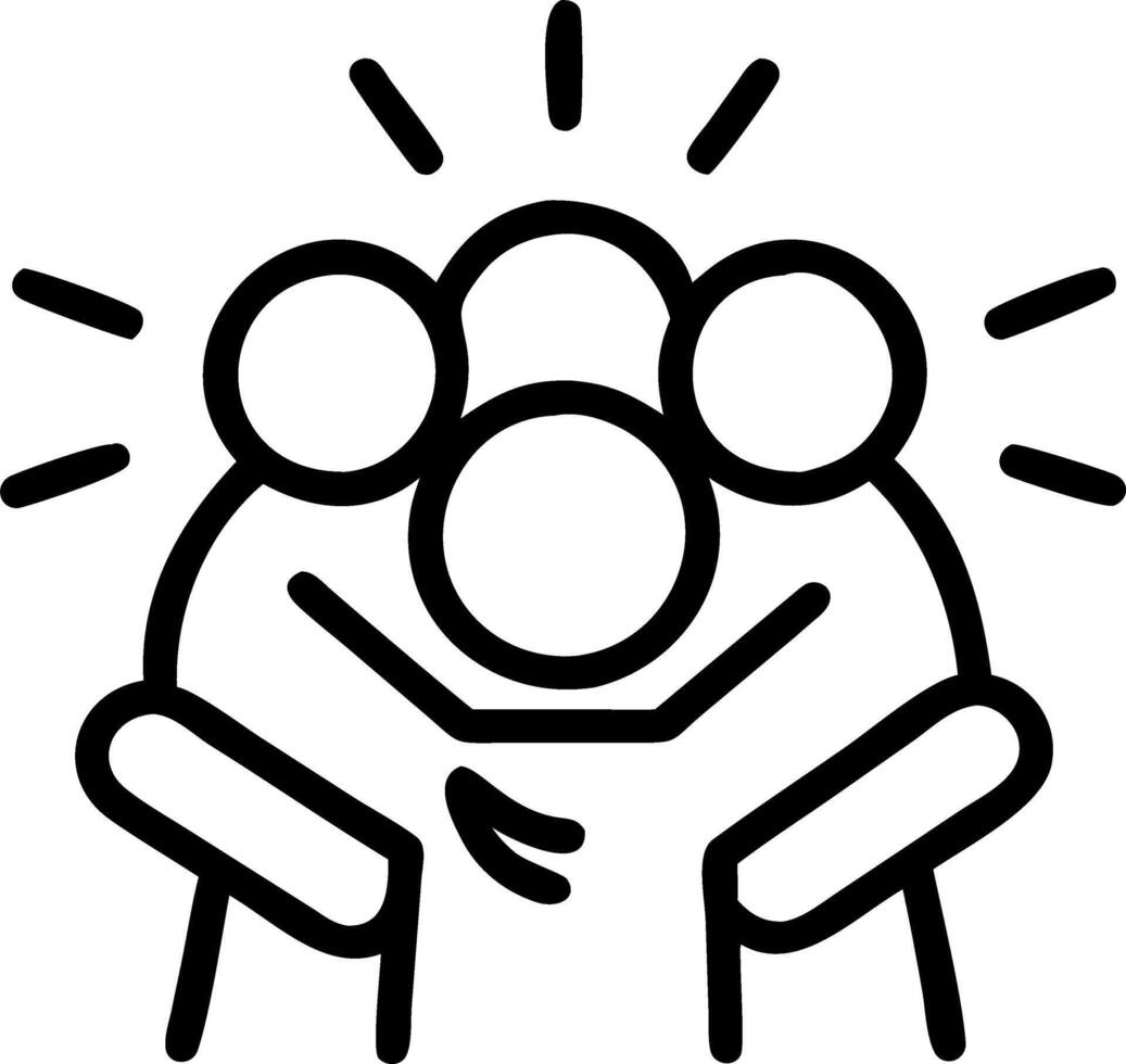 Bokeh digital art of a family sharing a call with relatives on a large screen. vector