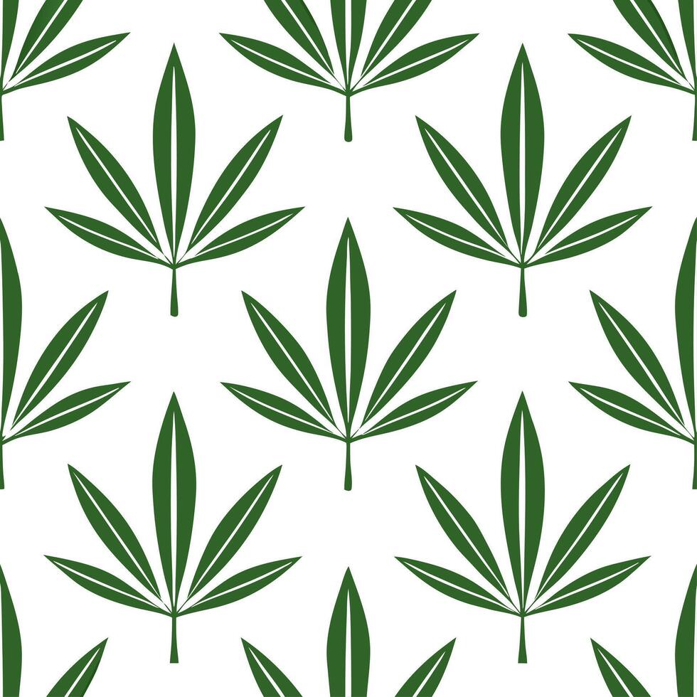 Bamboo and leaves seamless pattern botanical isolated white background perfect for spring textiles branding packaging vector