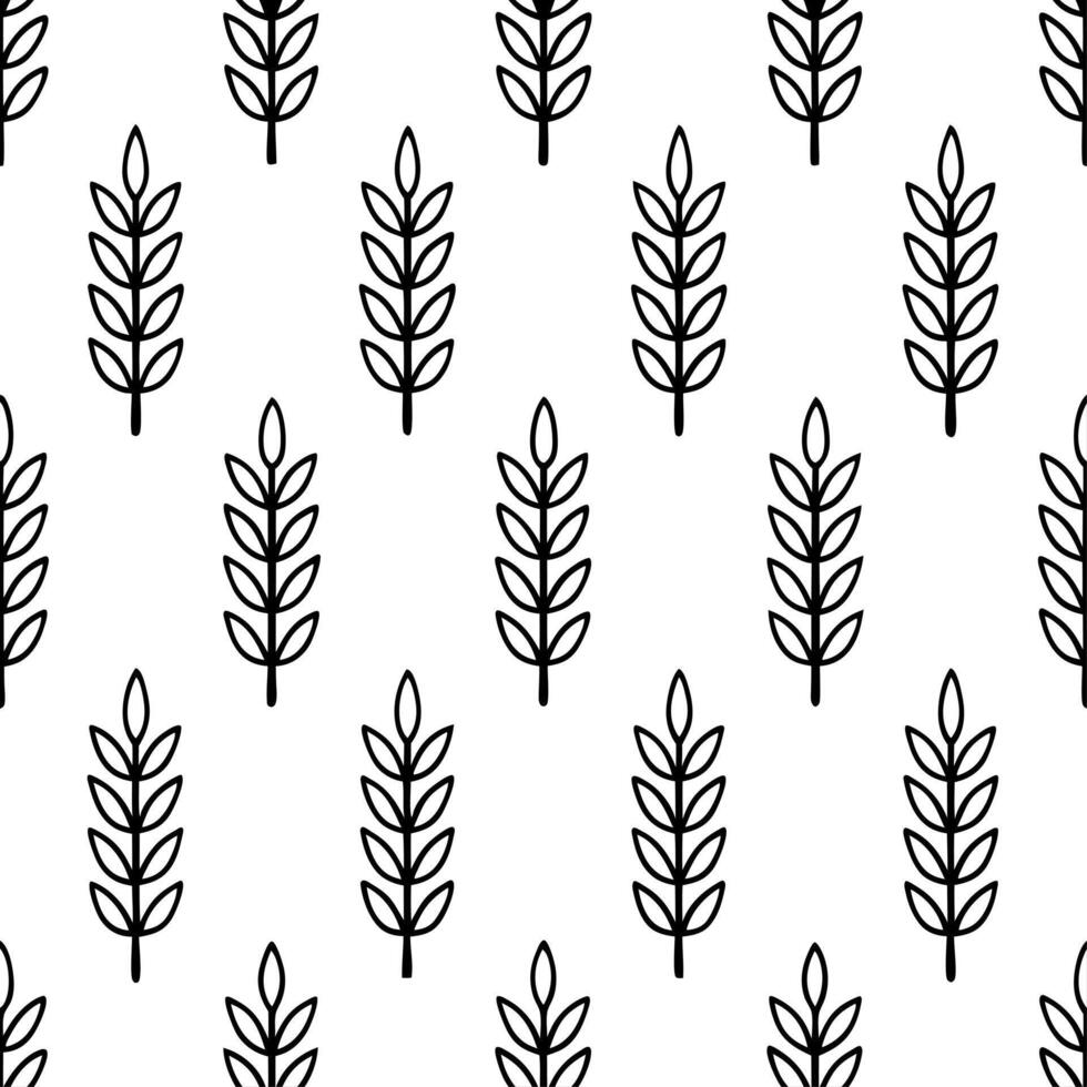 Abstract snapdragon stems seamless tile pattern artistic isolated white background ideal for creative projects posters wallpapers digital media vector