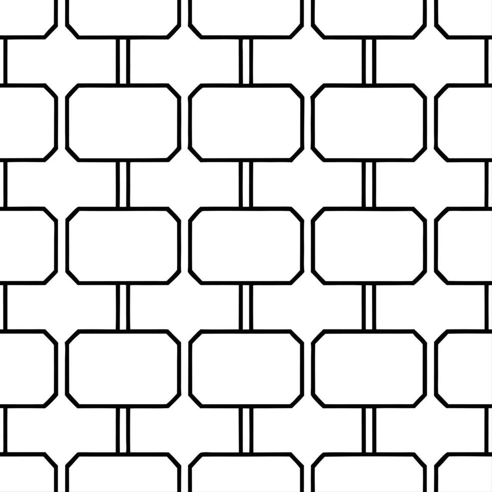 Abstract square lines seamless pattern striking isolated white background ideal for edgy brand visuals modern stationery bold packaging vector