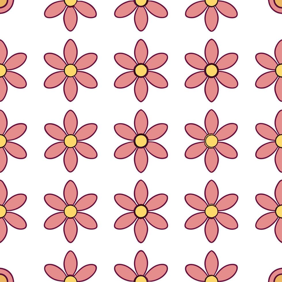 Abstract snapdragon flowers seamless tile pattern vibrant isolated white background perfect for creative textiles branding packaging vector