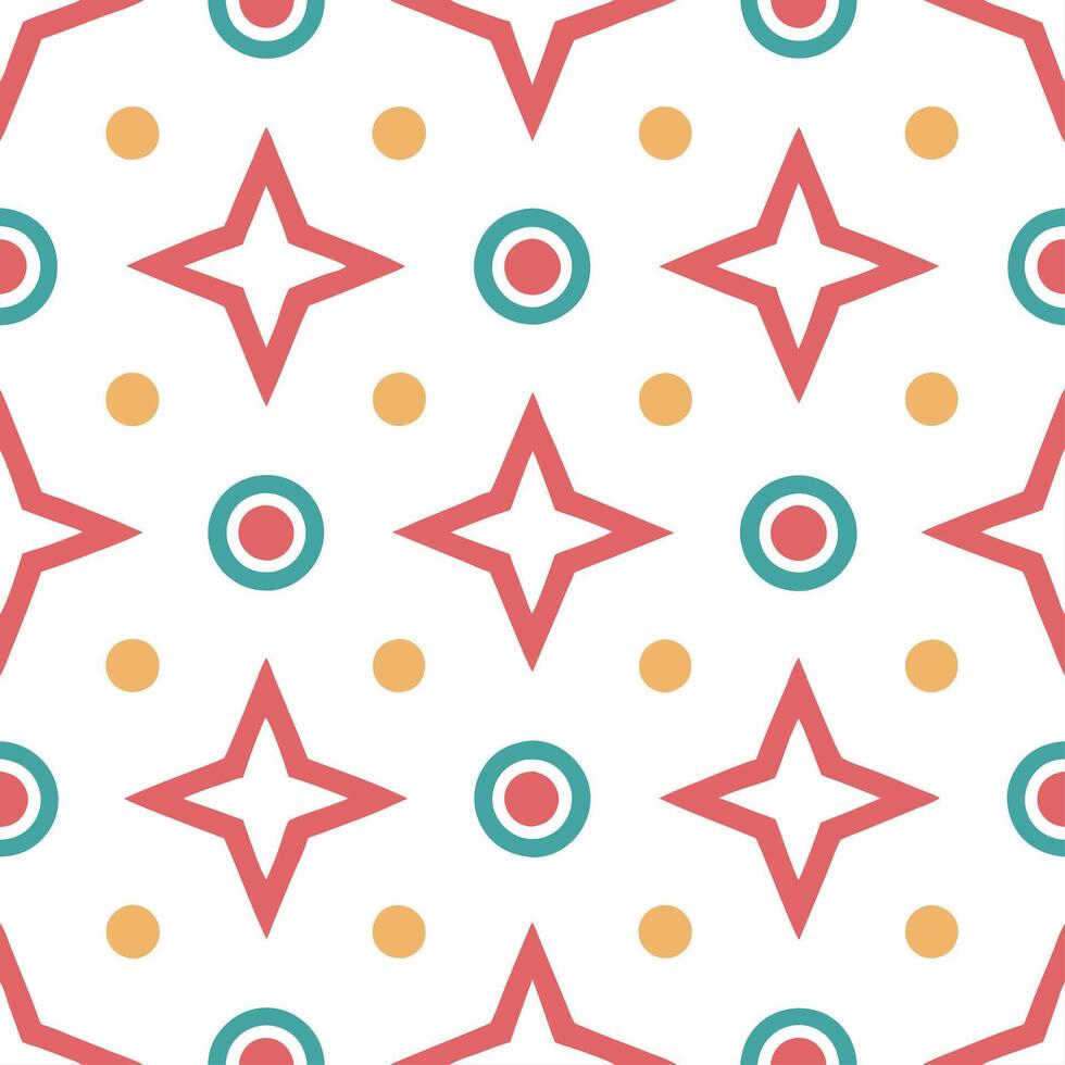 Abstract geometric design seamless tile pattern vibrant isolated white background perfect for creative branding packaging vector