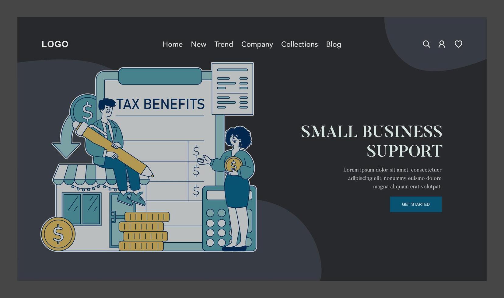 Tax Relief. Flat Illustration vector