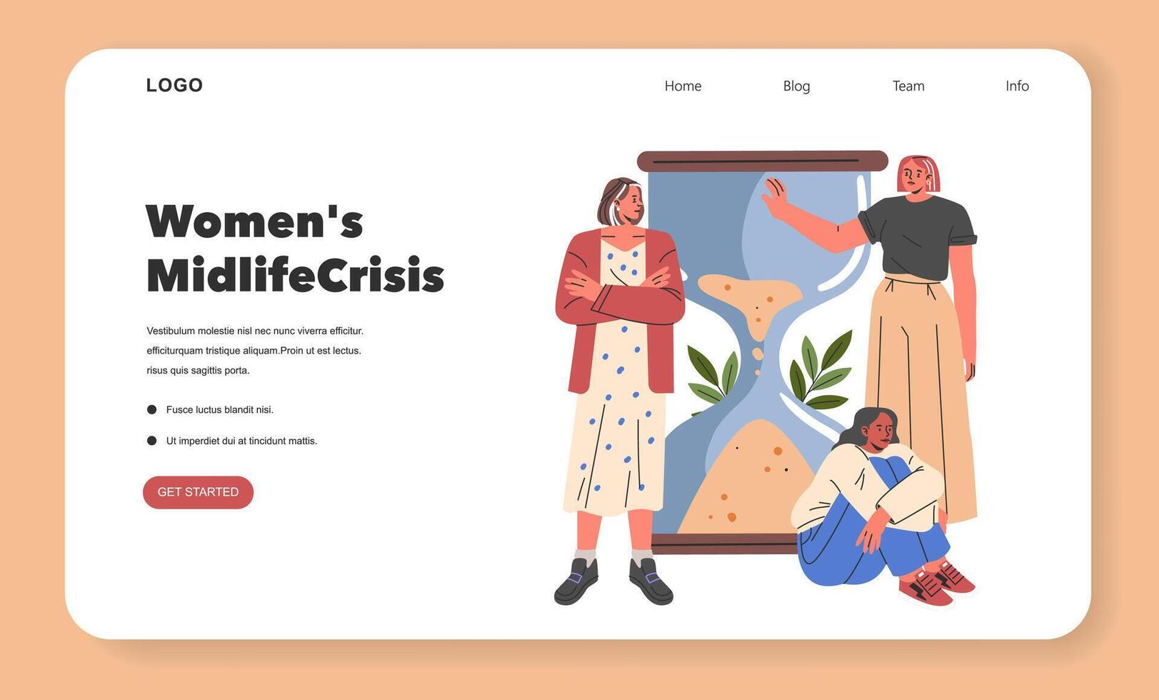 Women Midlife Crisis. Flat Illustration 55192723 Vector Art at Vecteezy