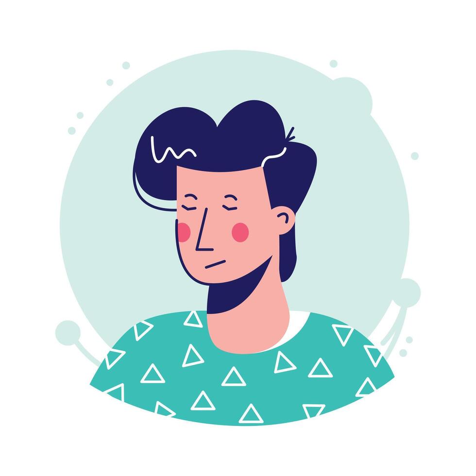 Take your hands on this amazing icon of male avatar,. vector
