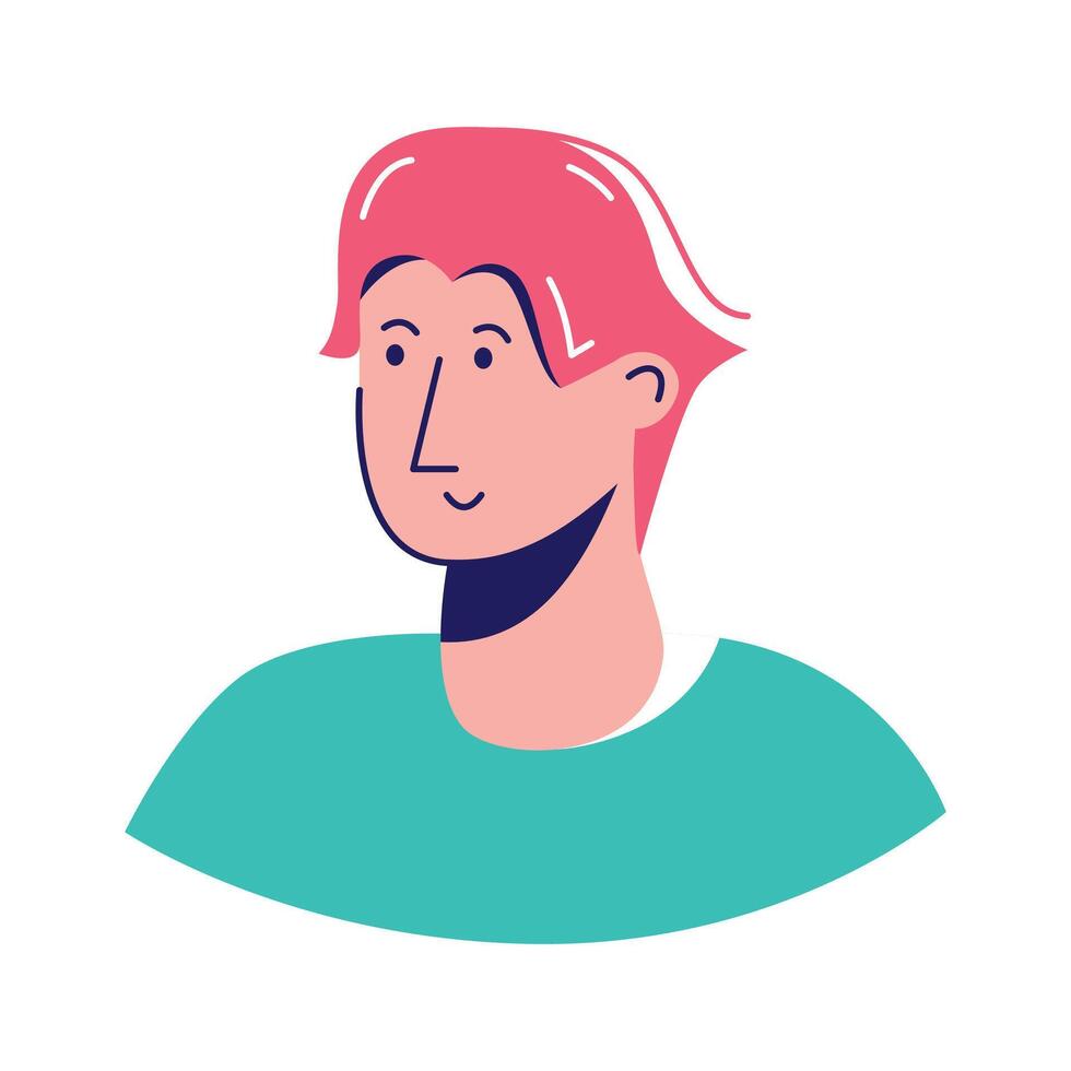 Unique icon of a young man in modern style,... vector