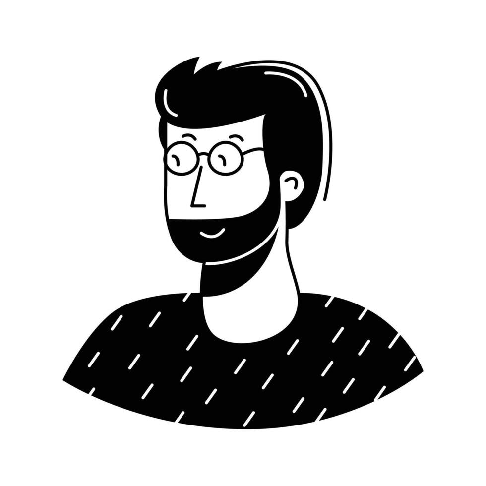 Get this creative icon of male avatar in trendy style ,..' vector