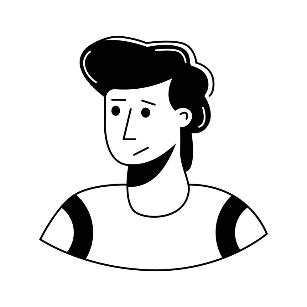 Stylish man with a beard wearing outfit, ready to use ,.,' , vector